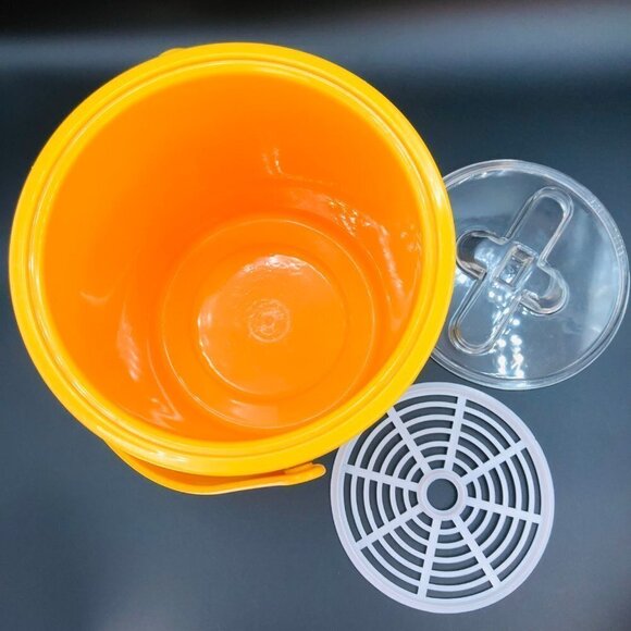 70s DRULANE Yellow Ice Bucket Vintage Barware Accessory Mid Century Happy Hour - Picture 4 of 10